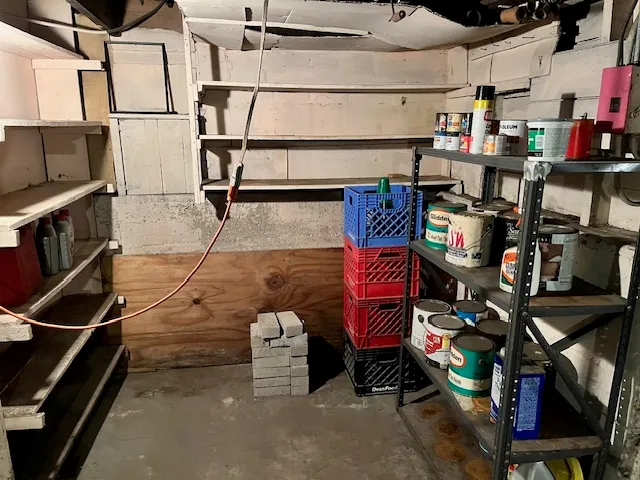 a view of storage and utility room