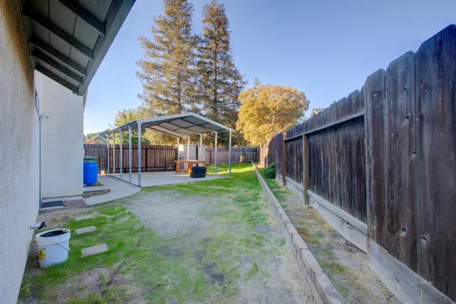 a view of a porch with a yard