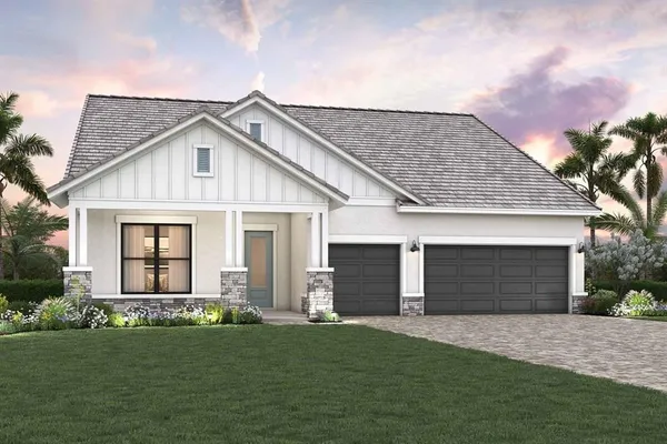 front view of a house and a yard