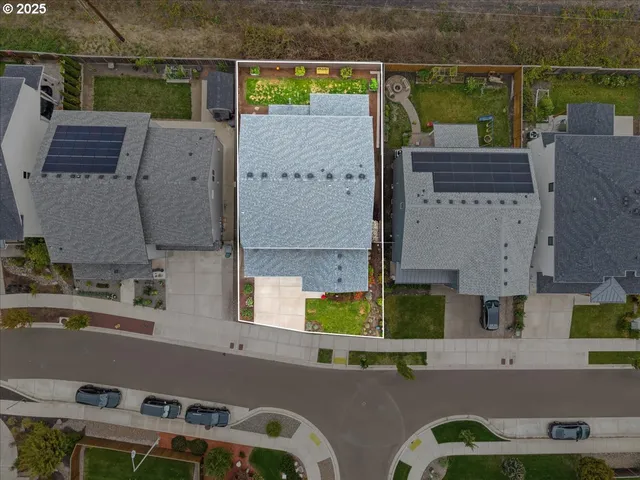 a bird view of a house