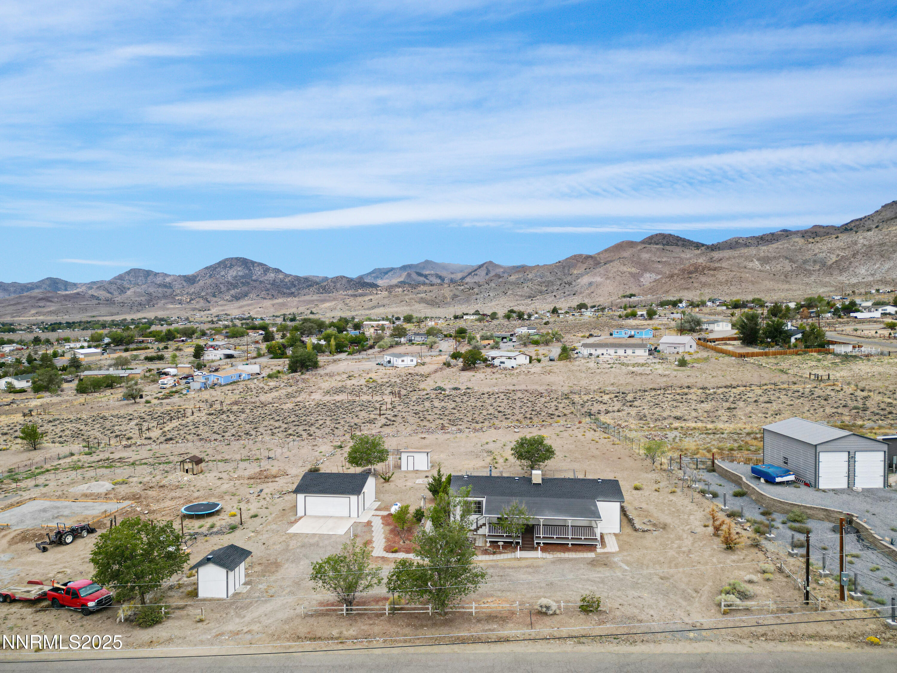 a view of a lake with mountain