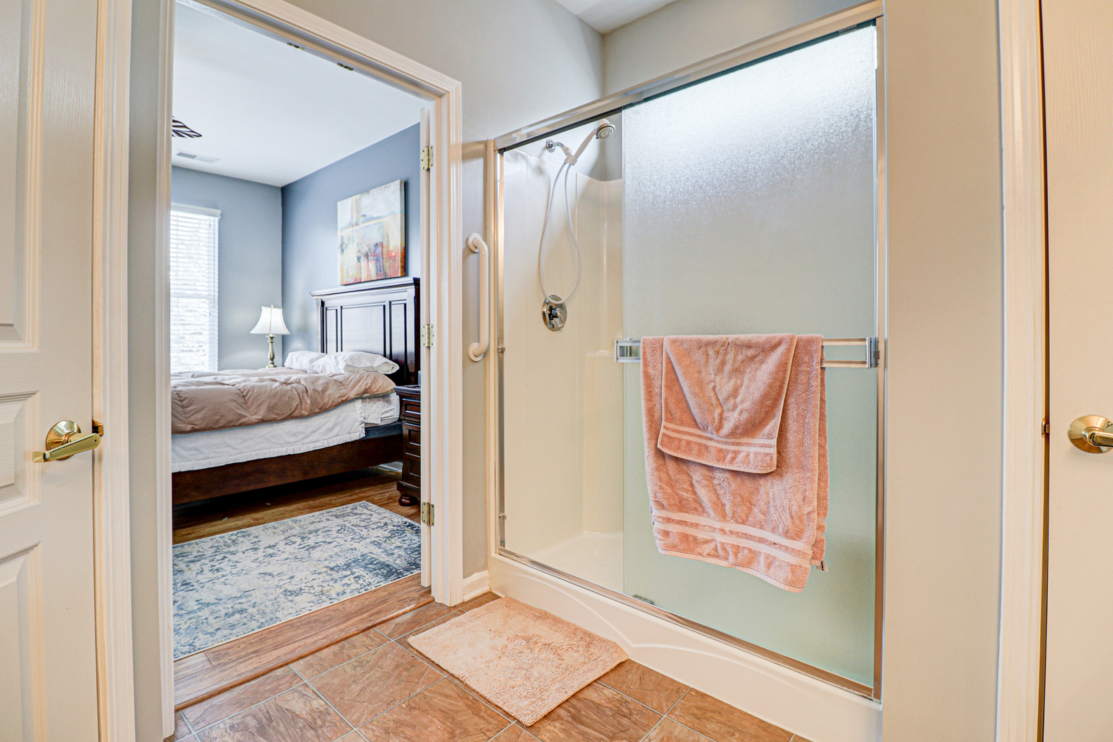 13616 Fallow Drive Huntley, IL 60142 - Photo 14 of 21 a bedroom with a bed and the view of bathroom