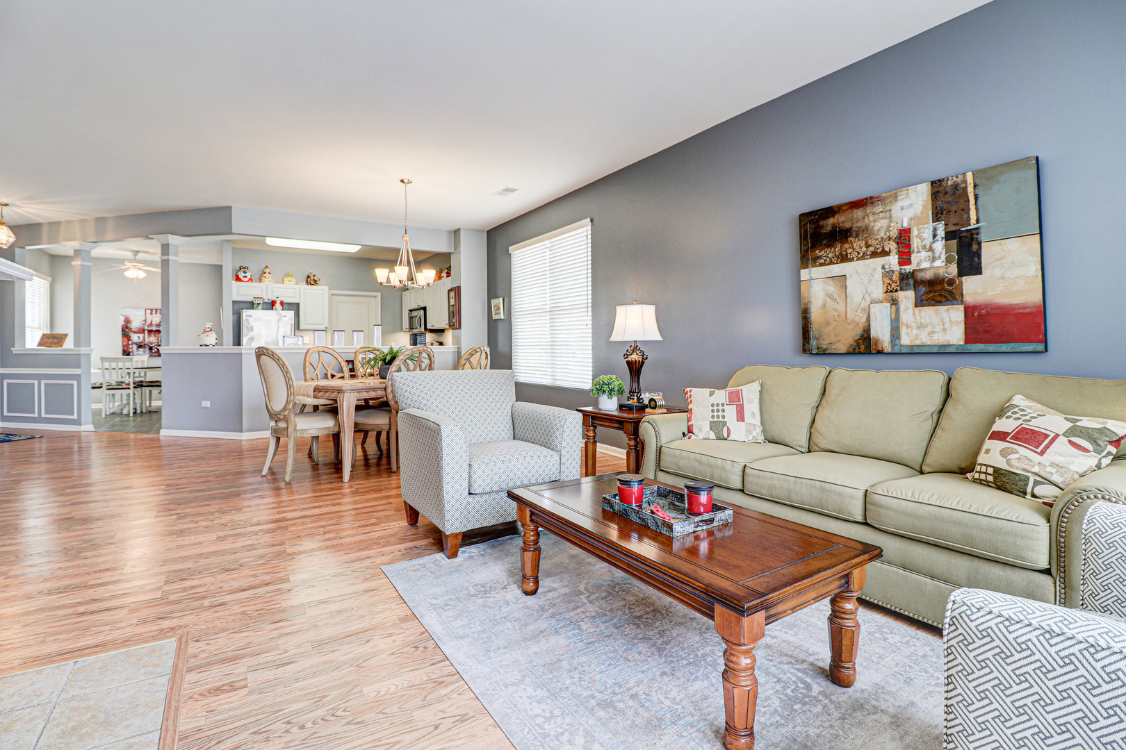 13616 Fallow Drive Huntley, IL 60142 - Photo 10 of 21 a living room with furniture and wooden floor