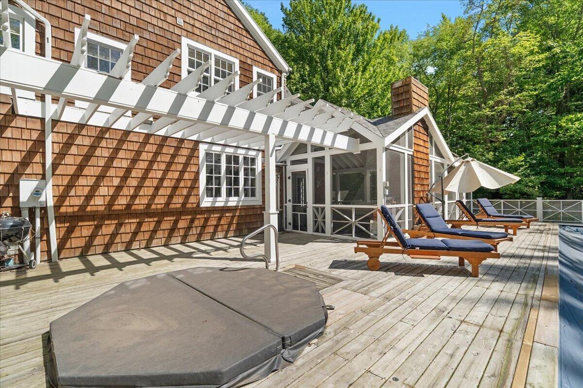 7957 Barbara's Way Harbert, MI 49115 - Photo 46 of 54 Deck with Hot Tub
