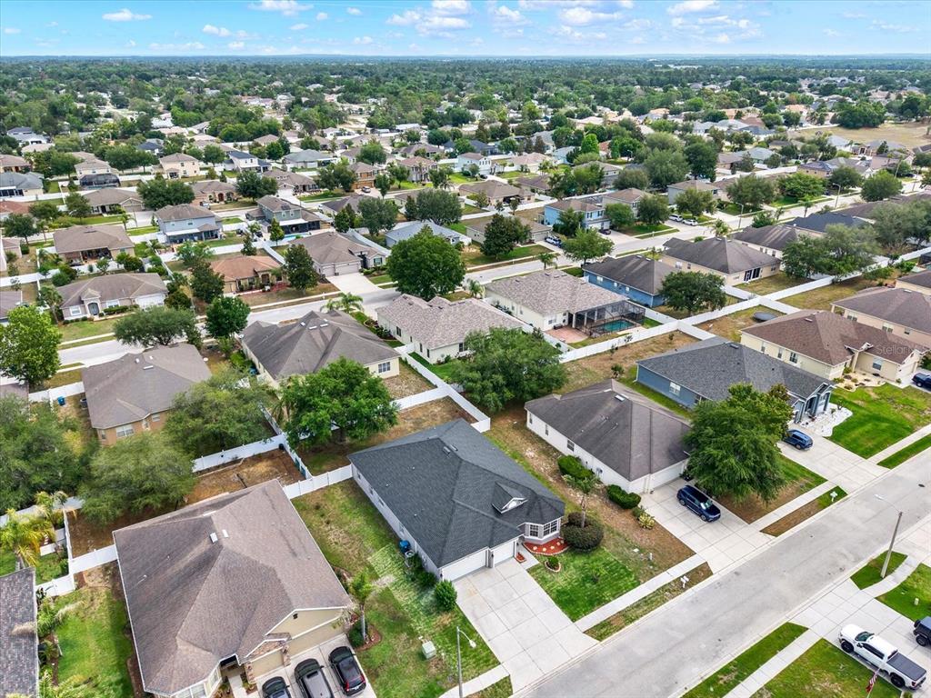 13397 Hunters Point Street Spring Hill, FL 34609 - Photo 33 of 38 an aerial view of residential houses with outdoor space