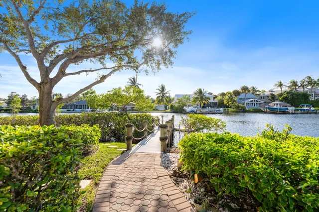 a view of a lake with a city view