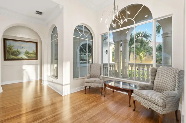 a bedroom with a bed and a fireplace