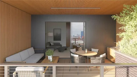 a view of a living room and dining room