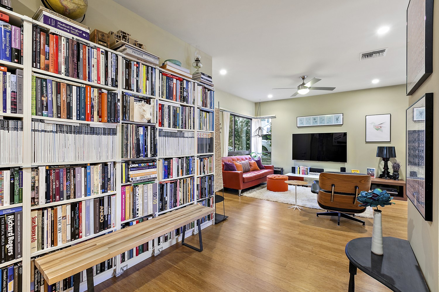 805 Cumberland Road, Unit B Austin, TX 78704 - Photo 6 of 37 The previous Owners used this space a s library area but it was designed to be a breakfast area.