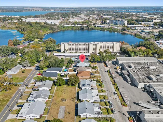 an aerial view of multiple house