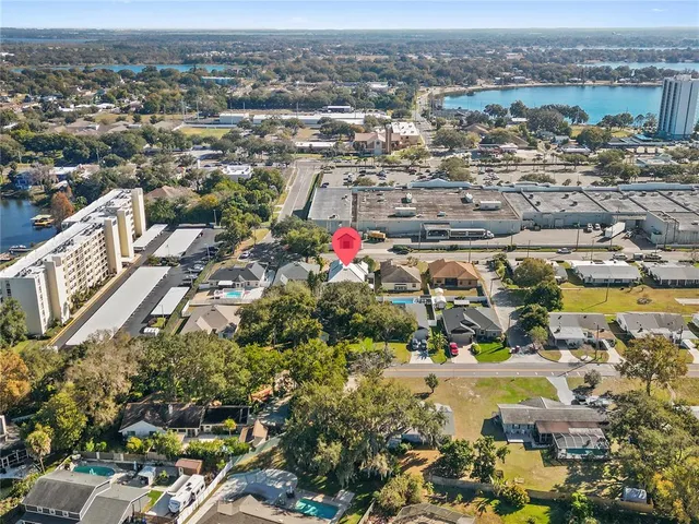 an aerial view of multiple house