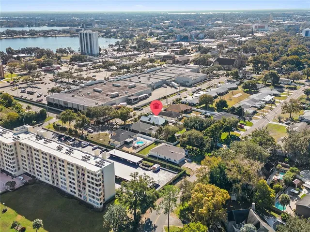 a view of a city with lake