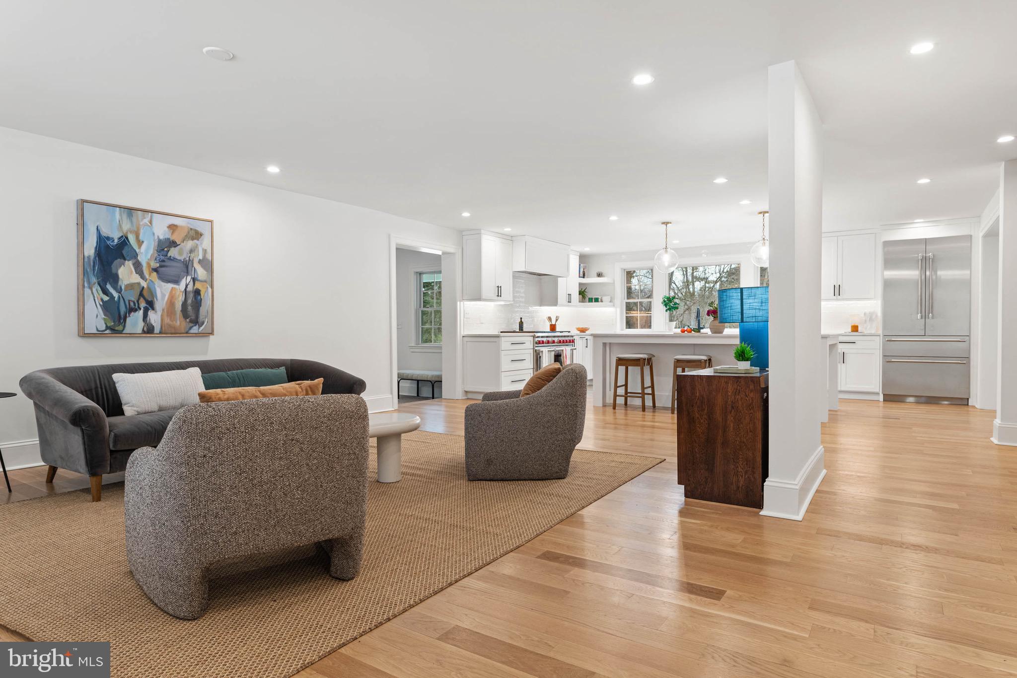 709 Newtown Road Berwyn, PA 19312 - Photo 4 of 82 Living Room Open to Kitchen.