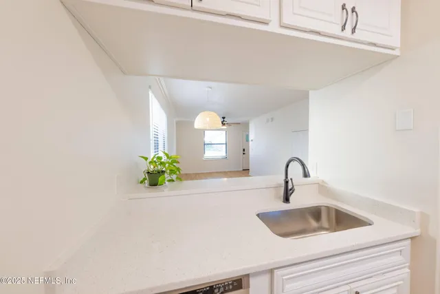 a sink with a faucet