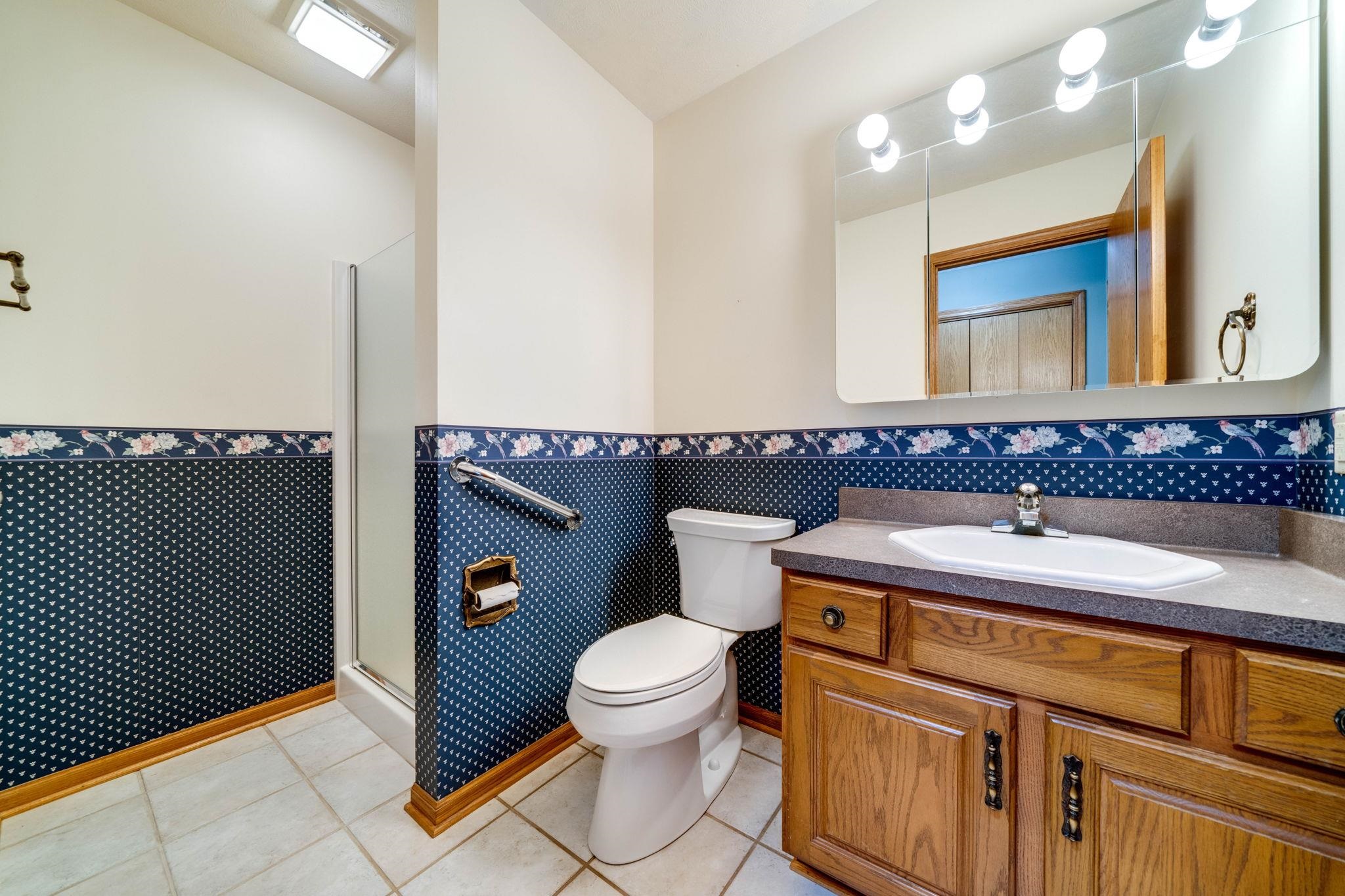 1198 Riverside Road Belvidere, IL 61008 - Photo 15 of 35 a bathroom with a sink a toilet and a mirror