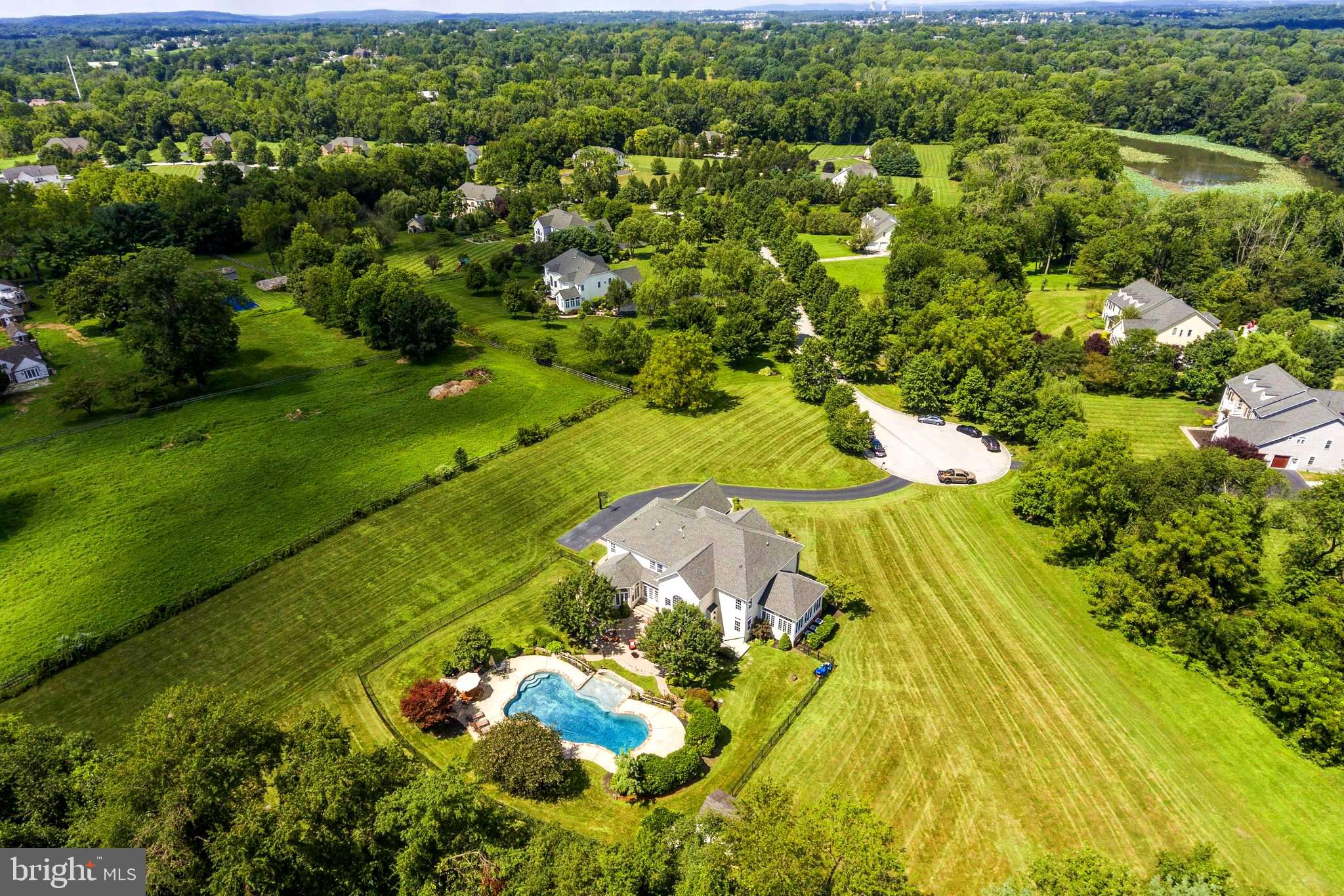 124 Anderson Farm Road Phoenixville, PA 19460 - Photo 35 of 40 Aerial with pool