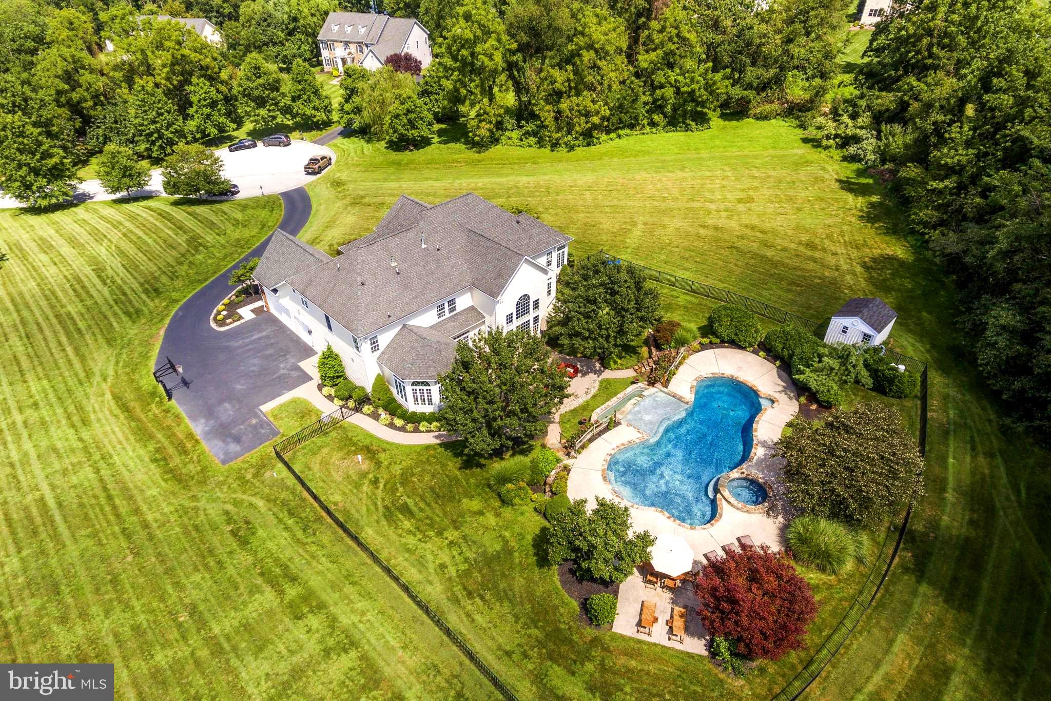 124 Anderson Farm Road Phoenixville, PA 19460 - Photo 39 of 40 Aerial with pool