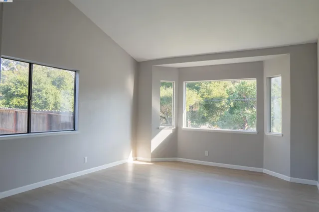 an empty room with a window