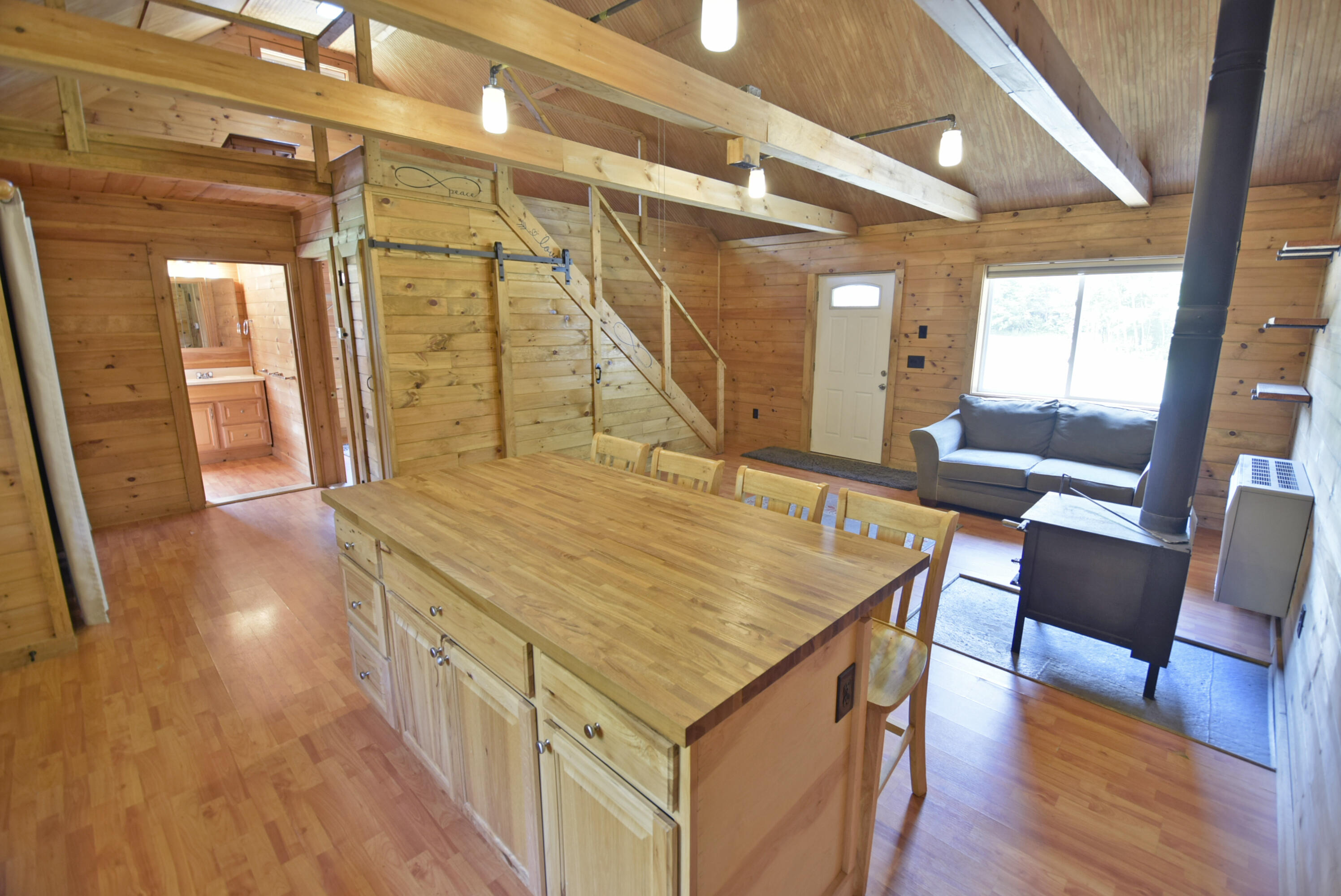 89 Frost Mill Road Mariaville, ME 04605 - Photo 29 of 37 kitchen to living area