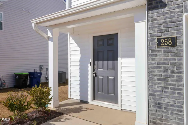 a front view of a house