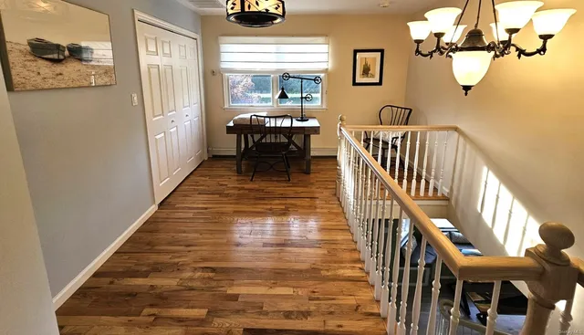a view of a livingroom with a window