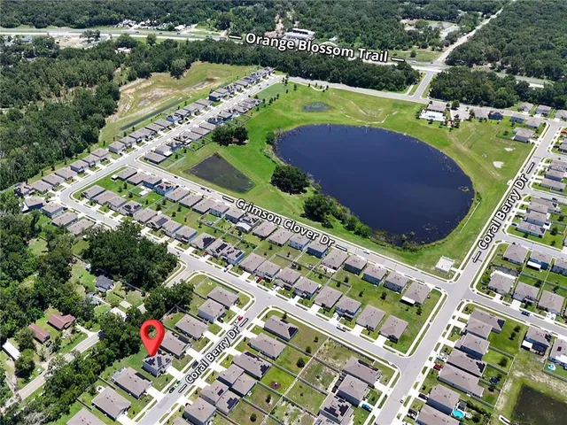 an aerial view of a city