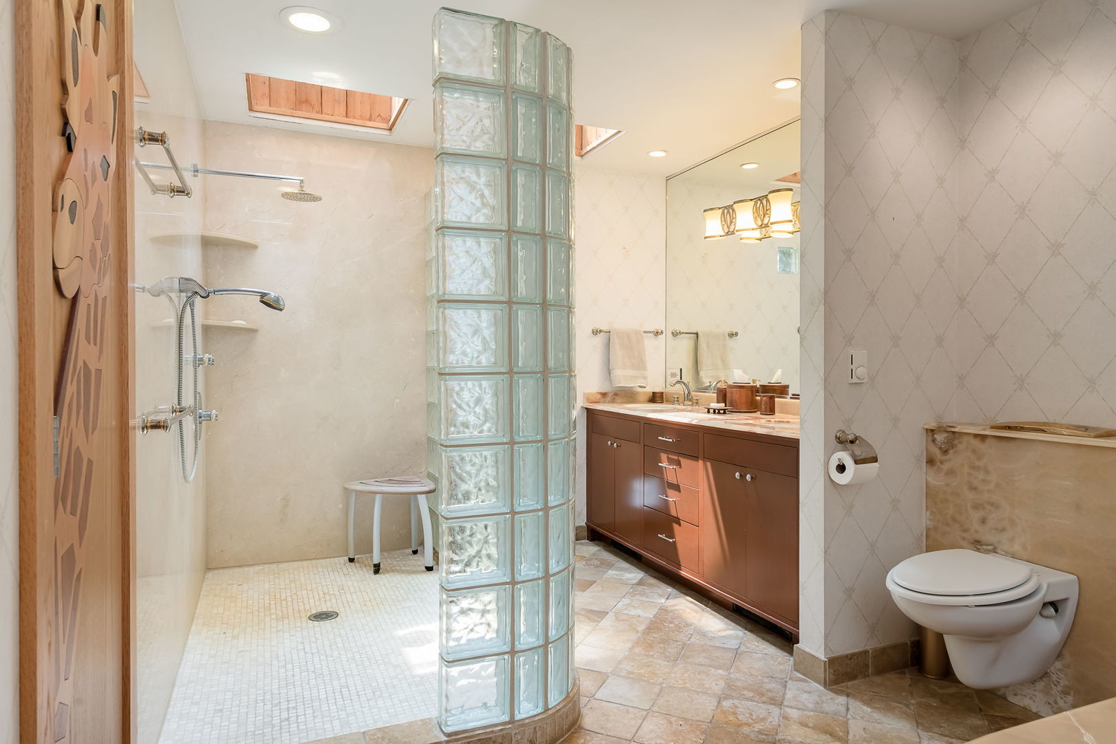 29295 North Callahan Road Wauconda, IL 60084 - Photo 35 of 45 a bathroom with a granite countertop sink a toilet and shower
