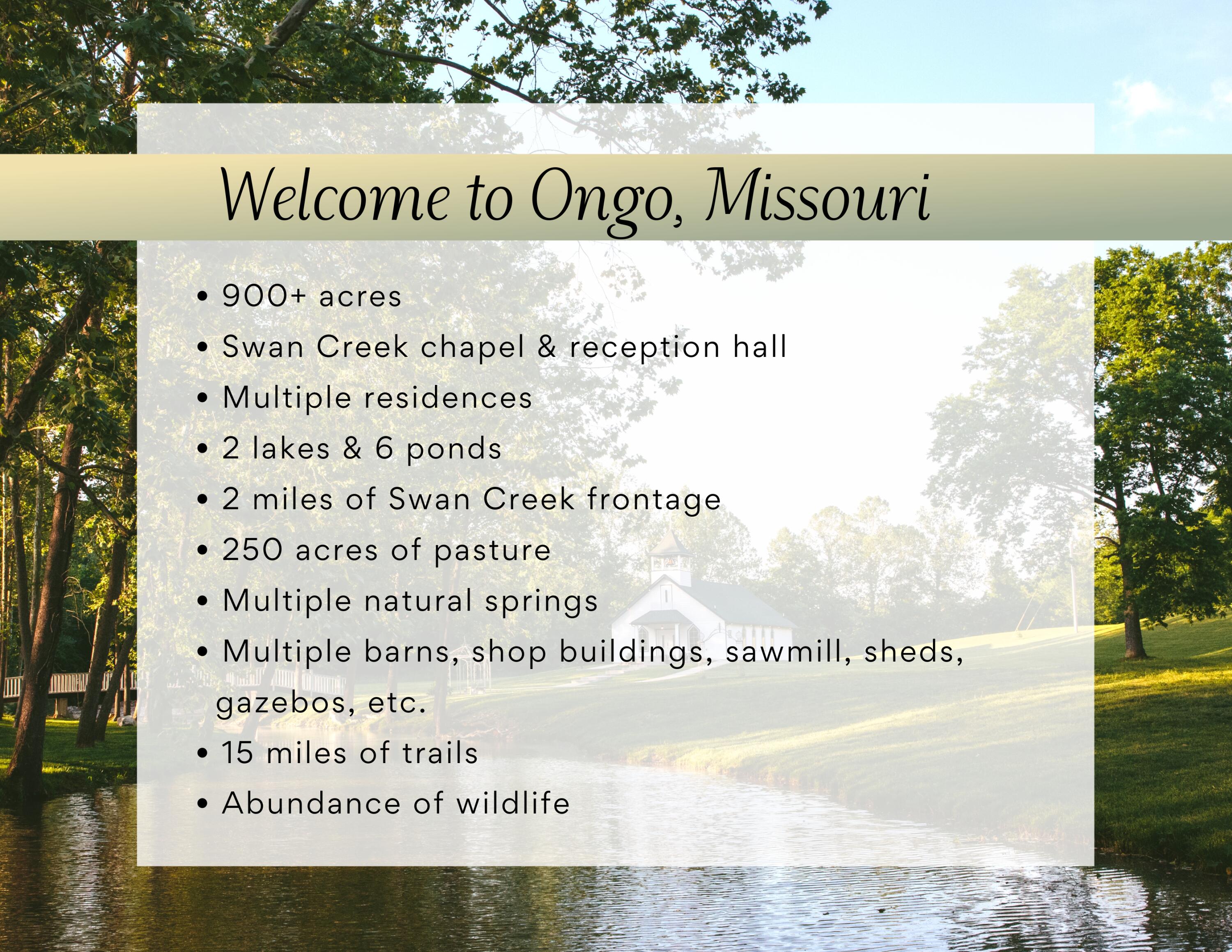 735 Co Road Sparta, MO 65753 - Photo 2 of 73 Welcome to Ongo, Missouri