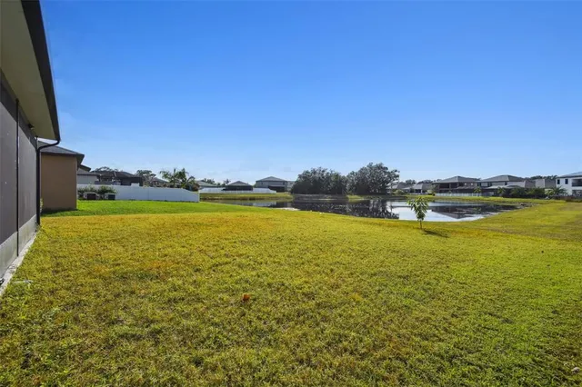 aerial view of a house with a swimming pool