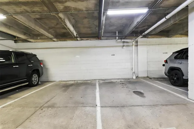 a view of a car garage