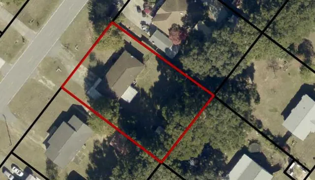 a bird view of a house