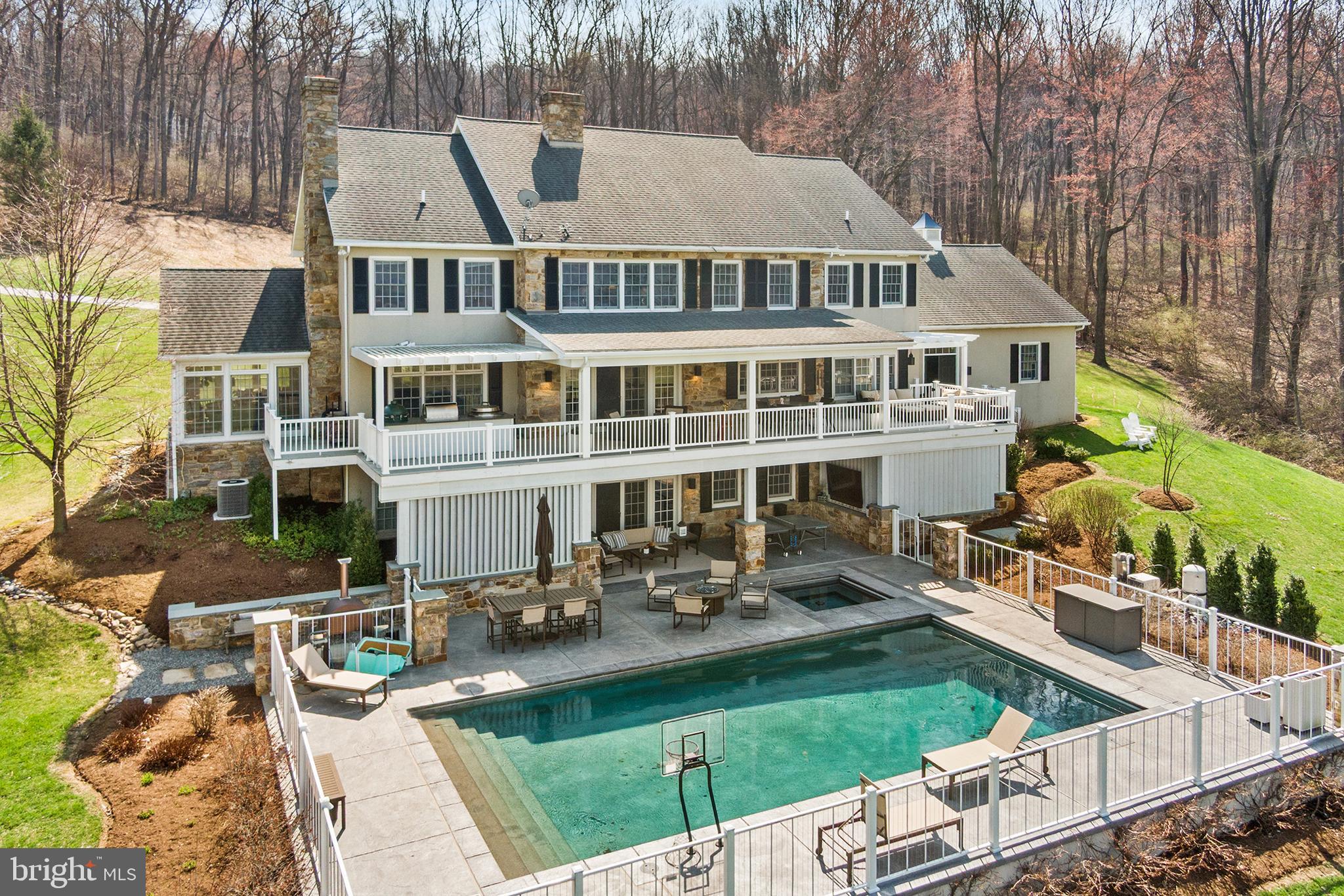 6058 Buena Vista Road Gap, PA 17527 - Photo 114 of 118 a aerial view of a house with swimming pool and sitting area