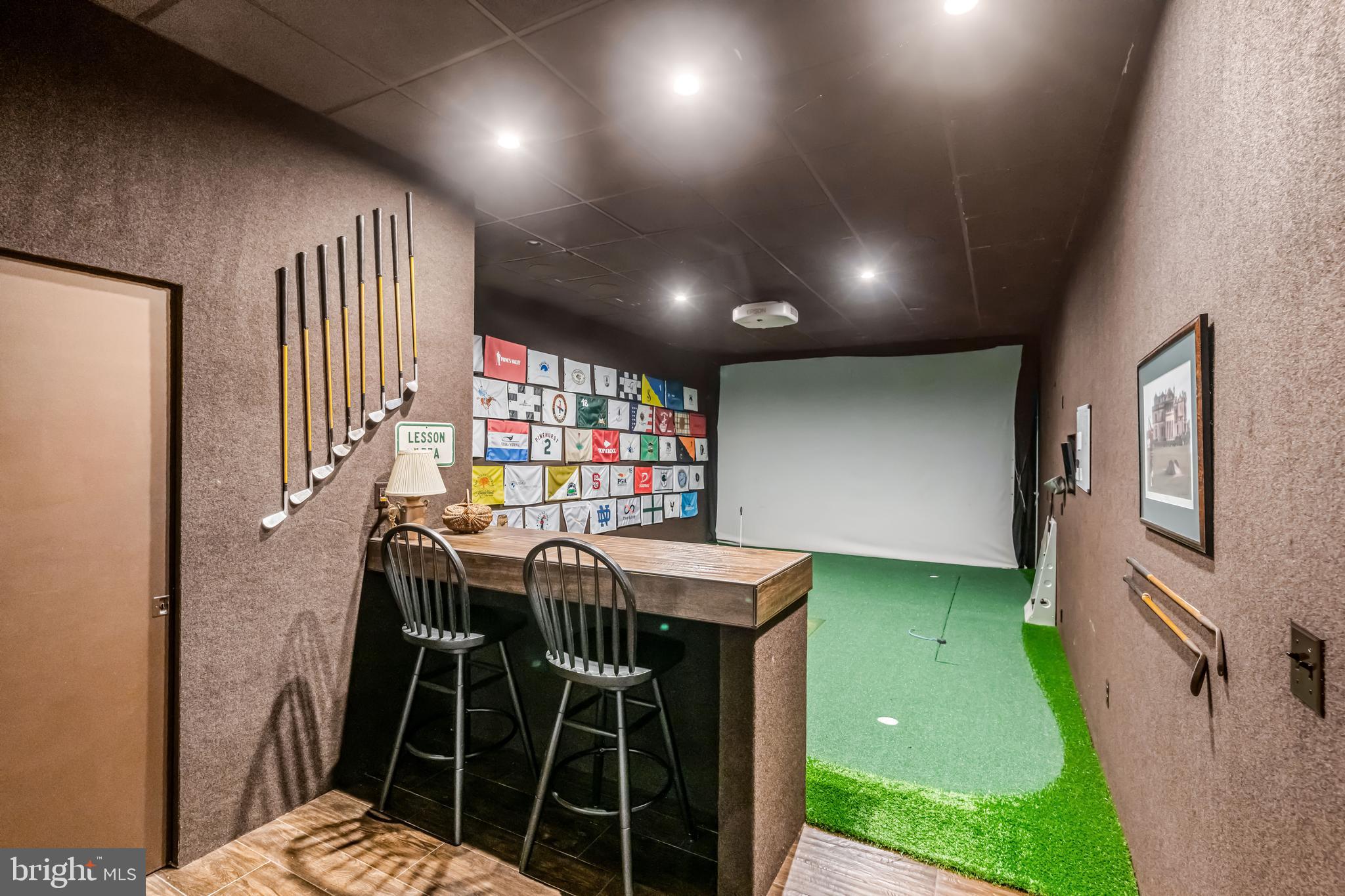 6058 Buena Vista Road Gap, PA 17527 - Photo 100 of 118 golf simulator room with indoor putting area