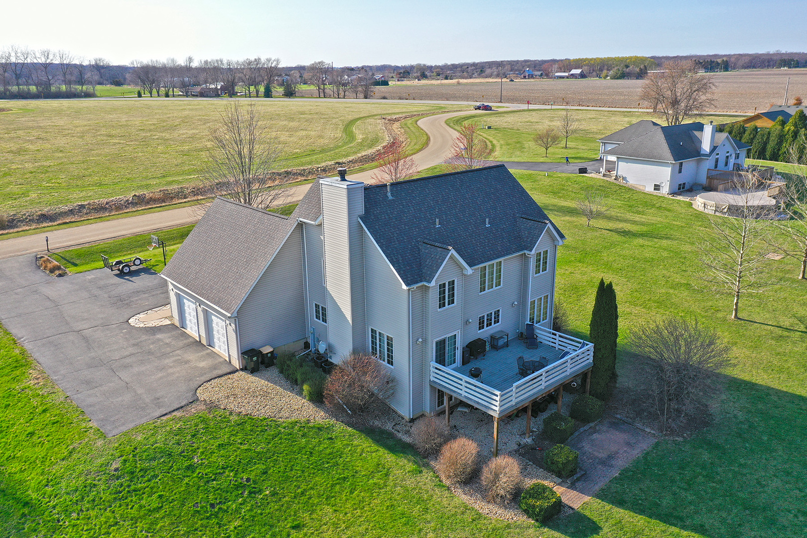3542 East 2089th Road Serena, IL 60549 - Photo 1 of 39 a view of a house with a yard and a ocean view
