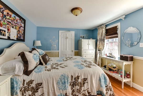 11 Alden Road Wellesley, MA 02481 - Photo 20 of 29 a bedroom with a bed and a large mirror on the dresser