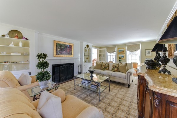 11 Alden Road Wellesley, MA 02481 - Photo 4 of 29 a living room with furniture and a fireplace