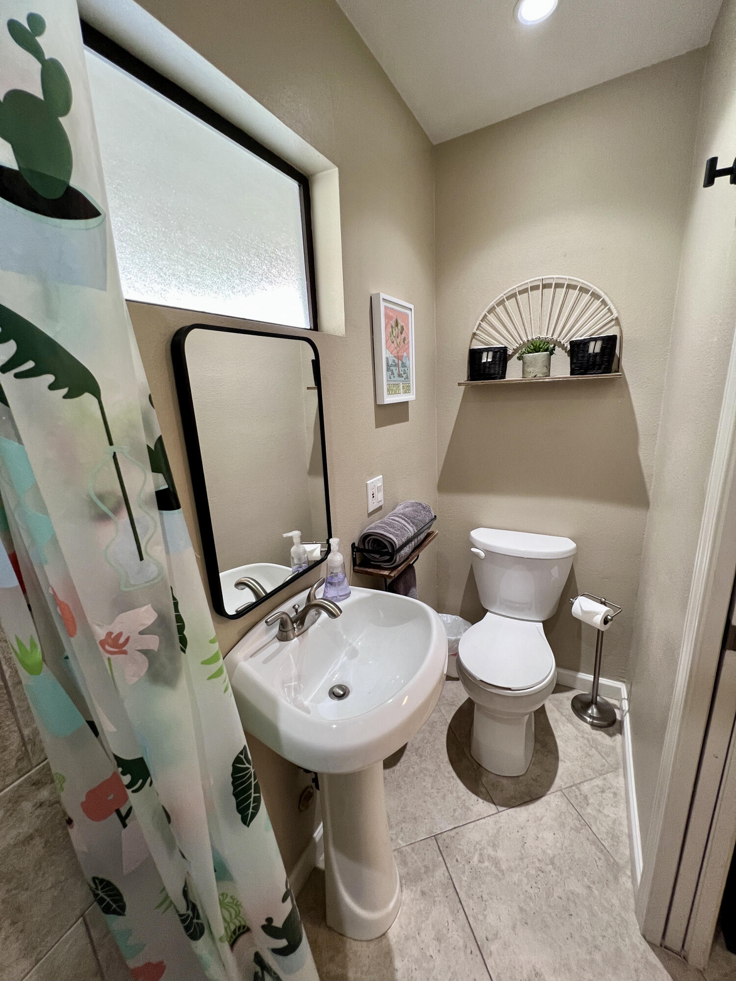77361 Preston Trail Palm Desert, CA 92211 - Photo 19 of 47 a bathroom with a sink toilet and mirror