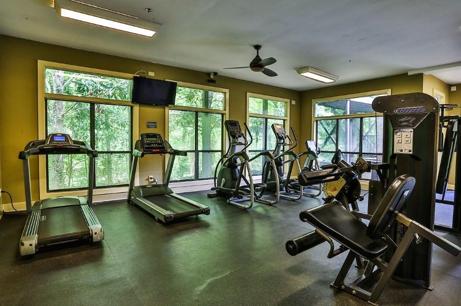 3450 K Jones Mill Road, Unit 218 Norcross, GA 30092 - Photo 25 of 29 a view of a room with gym equipment