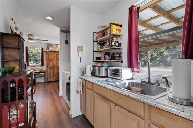 a view of road with trees