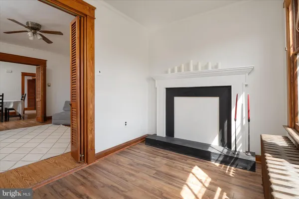 a view of a bedroom from a hallway