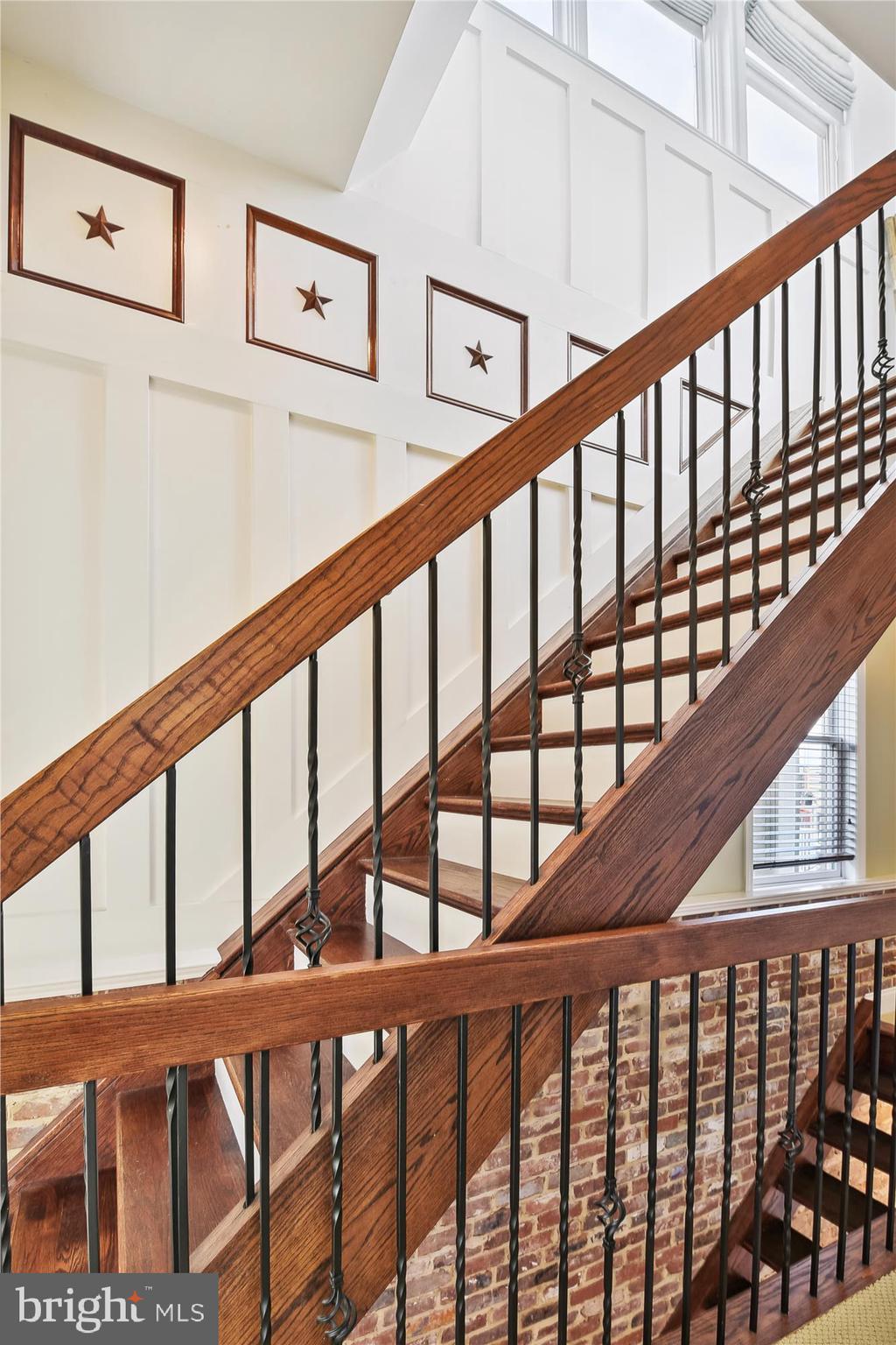 1401 Jackson Street Baltimore, MD 21230 - Photo 36 of 58 Custom woodwork leading to the rooftop deck