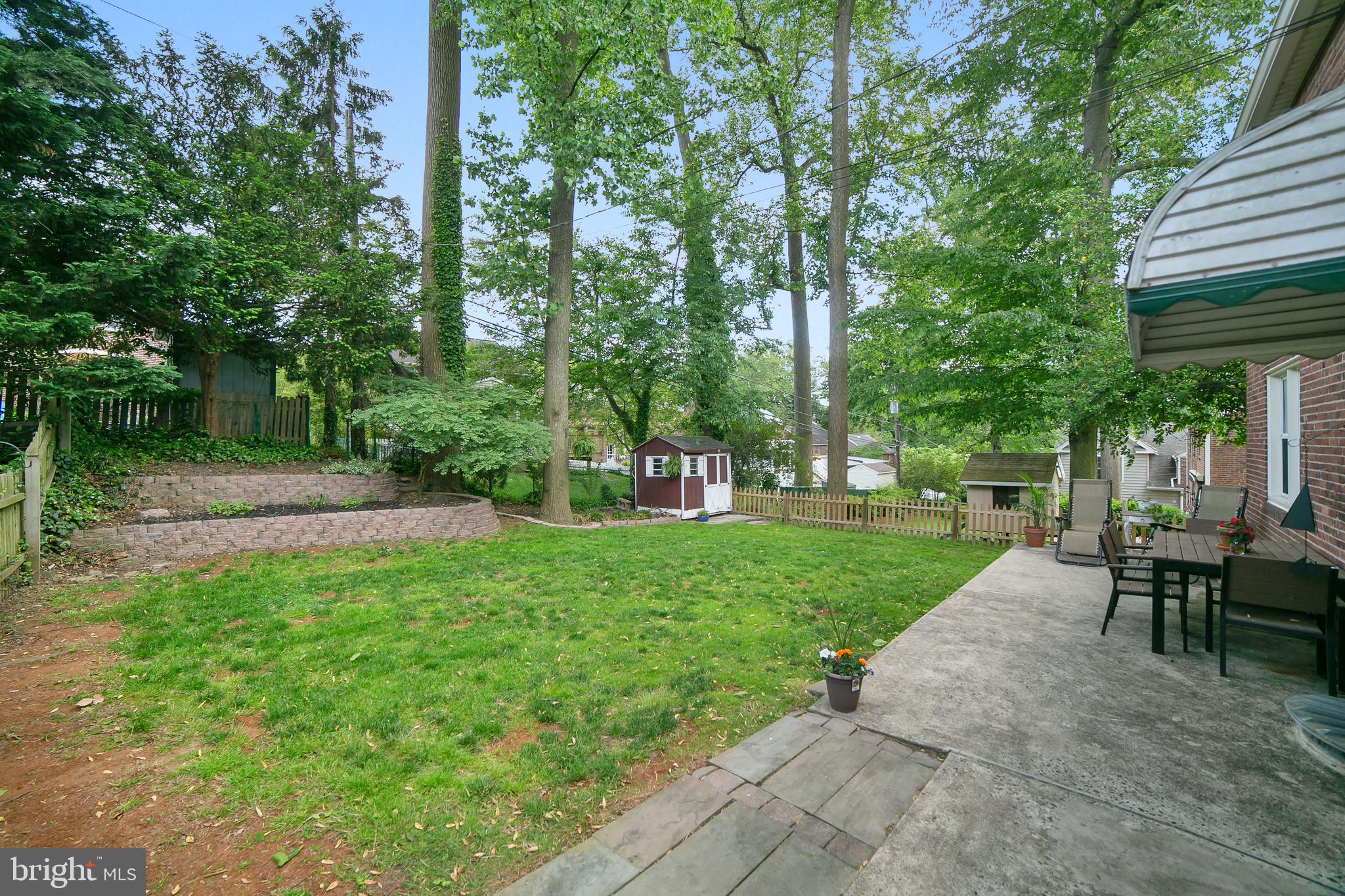 224 Warrior Road Drexel Hill, PA 19026 - Photo 30 of 30 Rear Exterior - Fenced In Backyard and Patio