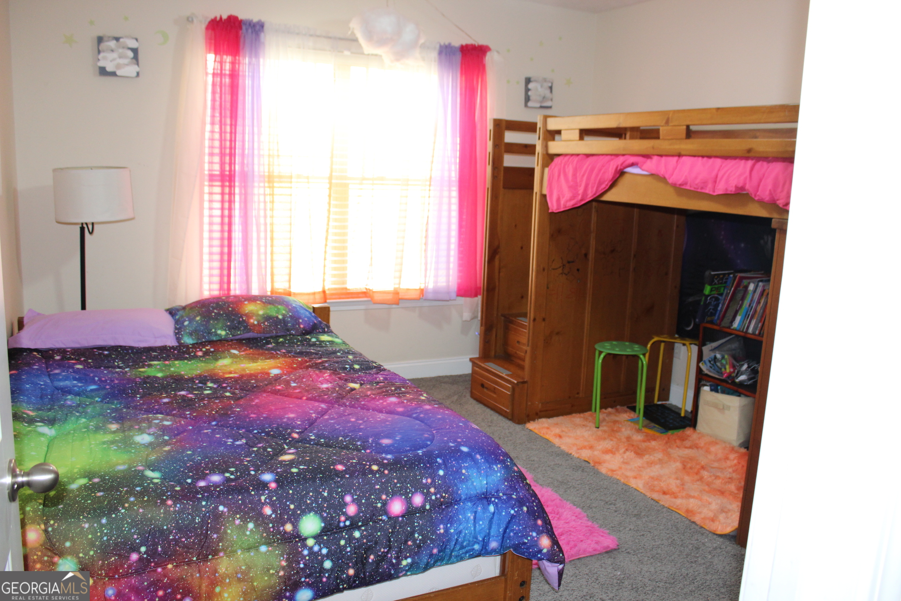 33 Lee Road Phenix City, AL 36870 - Photo 29 of 47 a bedroom with a bed purple white bedspread and pillows