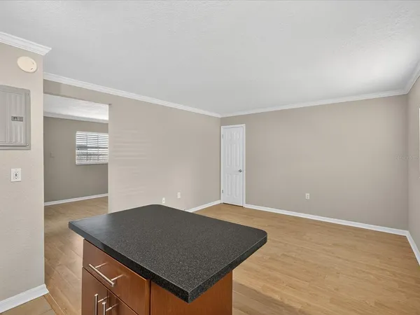 a view of an empty room and window