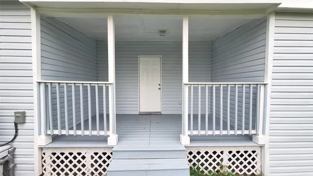 a view of a house with a door