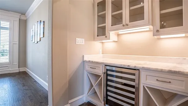 a view of a kitchen with a sink