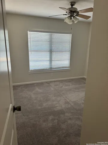 a view of a closet in a room