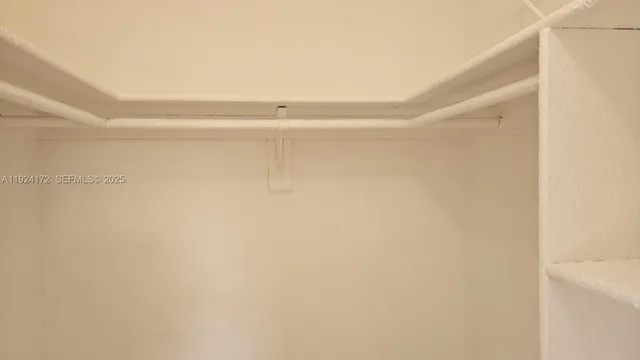 a close view of closet