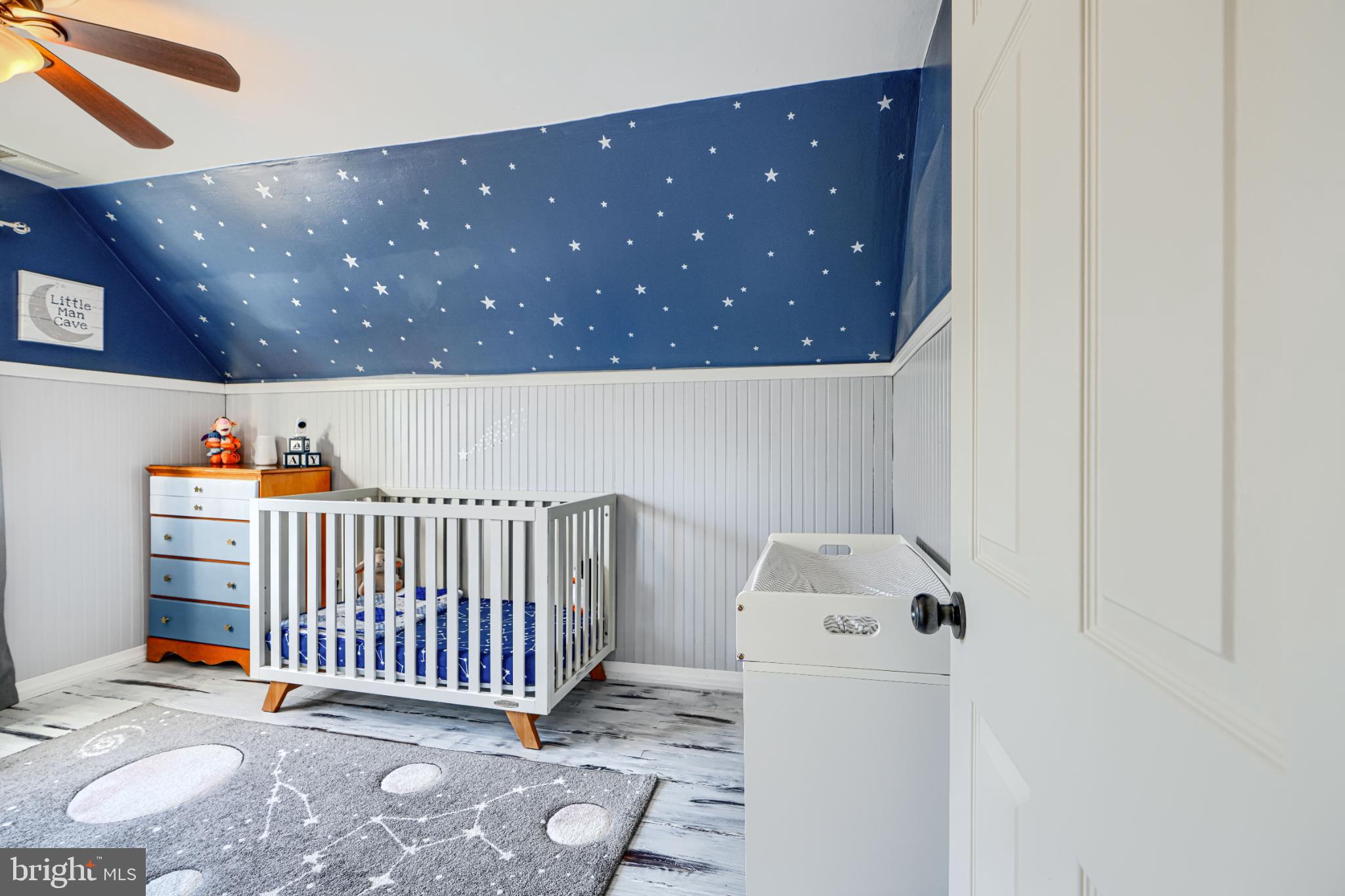 5706 Allender Road White Marsh, MD 21162 - Photo 37 of 61 Whimsical nursery with starry night ceiling.