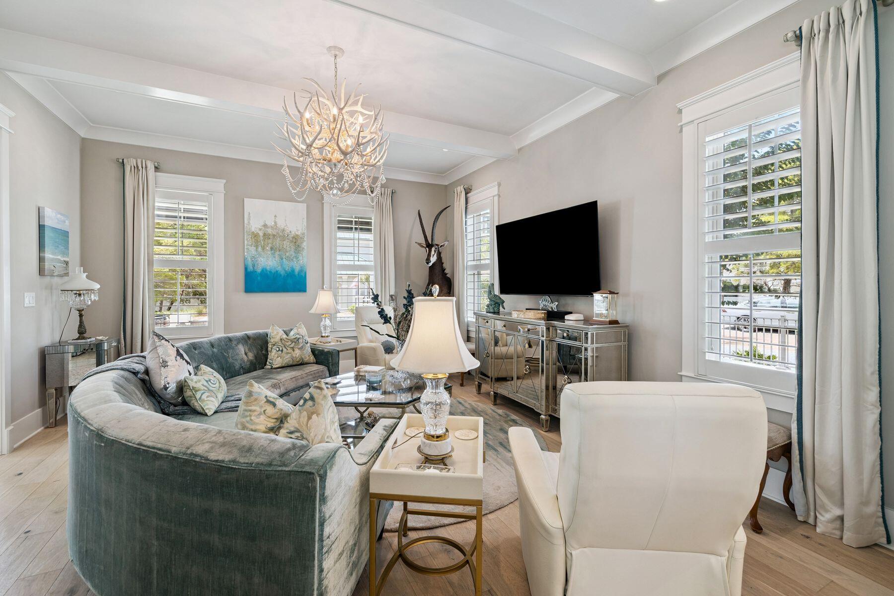 113 White Cliffs Drive Santa Rosa Beach, FL 32459 - Photo 8 of 38 a living room with furniture and a flat screen tv
